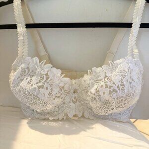 B.P.C. Lingerie bonprix collection 36D white lace underwire bra